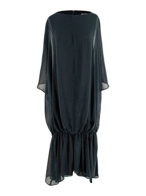 Jacquemus Le Souk Gadir Asymmetric Gathered Gauze Midi Dress