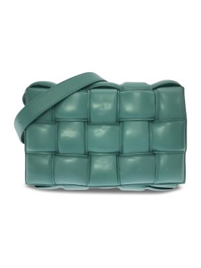 Bottega Veneta Blue Leather Intrecciato Padded Cassette