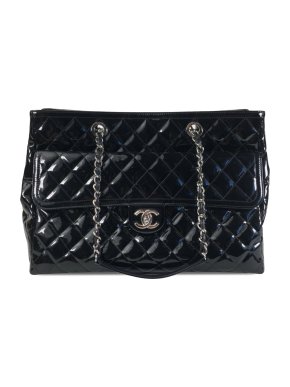 Chanel Black Large Patent Coco Shine Tote Bag