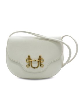 Hermes Sologne Crossbody Bag in Cream Swift Leather with Gold Hardware