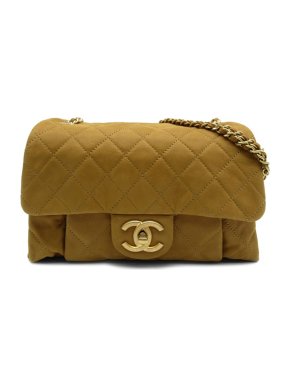 Chanel Beige Medium Calfskin Chic Quilt Flap Bag