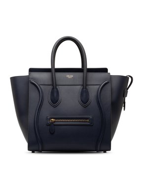 Celine Navy Mini Luggage Tote