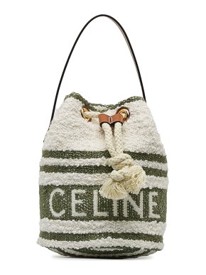 Celine Teen Plein Soleil Canvas Drawstring Bucket Bag
