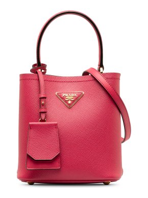 Prada Pink Small Saffiano Cuir Panier Top Handle