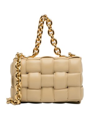 Bottega Veneta Nude Padded Chain Casette Bag