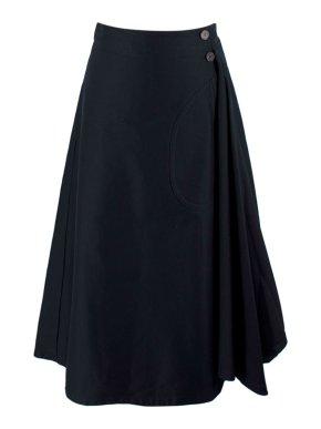Christian Dior Navy Full Cotton Midi Skirt