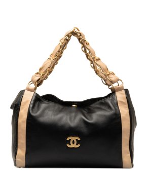 Chanel Vintage Black Olsen Shoulder Bag