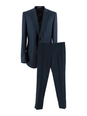 Dior Homme Navy Single Breasted Blazer and Trouser Suit