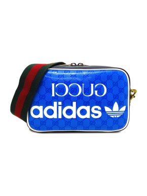 Gucci x Adidas Blue Small GG Crystal Crossbody Bag