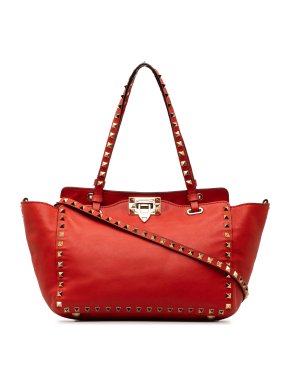 Valentino Red Rockstud Tote Bag