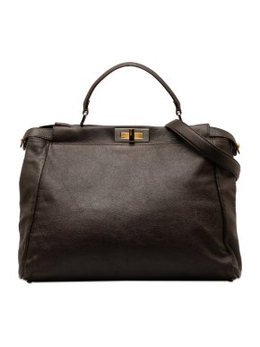 Fendi Chocolate Brown Large Peekaboo Bag