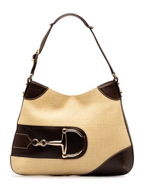 Gucci Raffia Hasler Hobo Bag