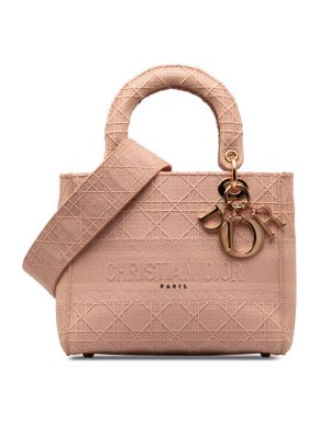 Dior Pink Medium Cannage Lady D-Lite