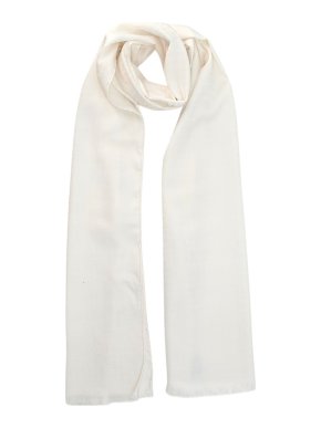 Hermes Cream Cashmere-blend Logo Scarf