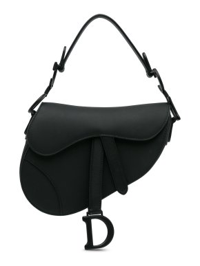Dior Black ultra Matte Mini Saddle Bag