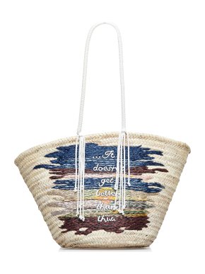 Celine x David Kramer Large Raffia Until Tomorrow Panier Tote
