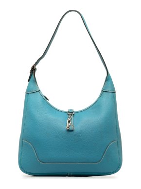 Hermes Trim II 31 in Blue Jean Togo Leather with Palladium Hardware