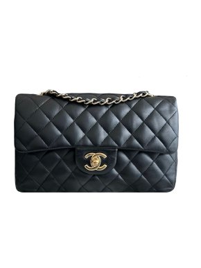 Chanel Black Small Lambskin Double Flap Bag