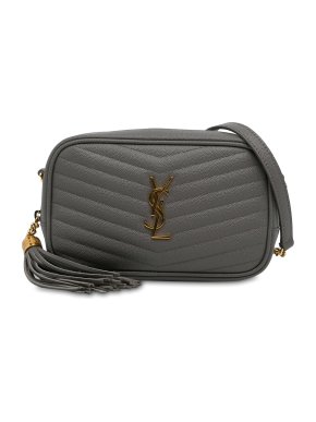 Saint Laurent Grey Mini Lou Lou Camera Bag
