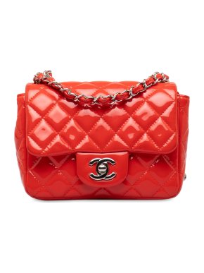 Chanel Mini Patent Classic Square Single Flap Bag