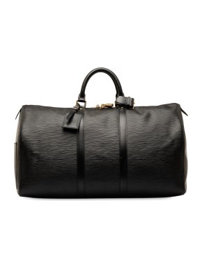 Louis Vuitton Black Epi Leather Keepall 55
