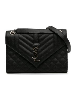 Saint Laurent Black Medium Envelope Bag