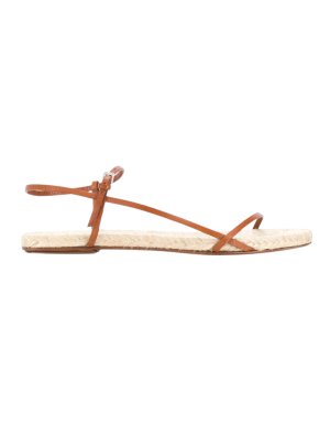 The Row Bare Leather Espadrille Sandals