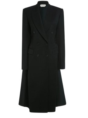 Alexander McQueen Black Graffiti Trench Coat