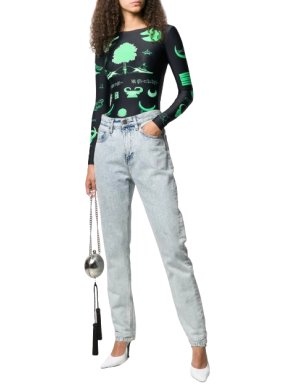 Marine Serre hieroglyphic stretch fit top