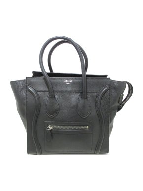 Celine Black  Micro Luggage Tote Bag