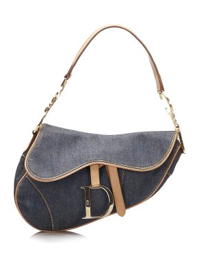 Dior Vintage Denim Saddle Bag