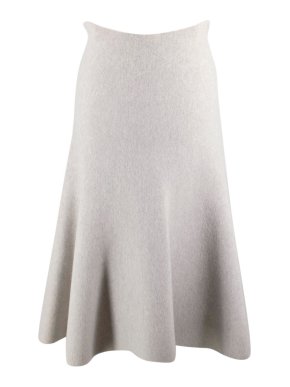 Celine Grey A-line Wool-blend Skirt