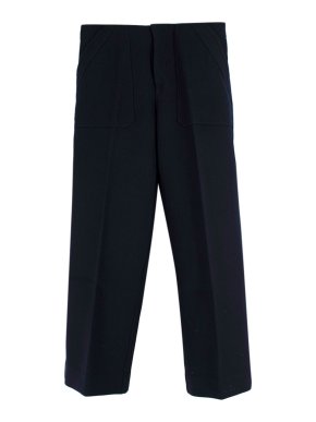 Celine Navy Wool Tailored Trousers