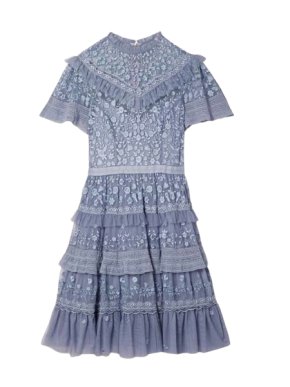 Needle & Thread Lilac Iris Tulle Mini Dress