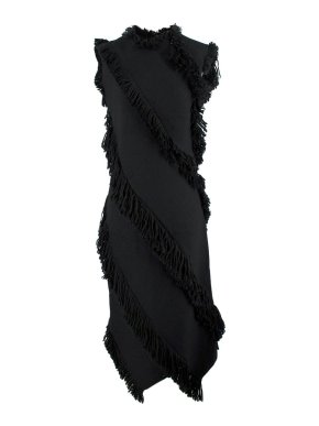 Lanvin Black Fringed Rivier Dress
