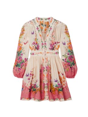 Zimmermann Tropicana Floral-print Linen Mini Dress
