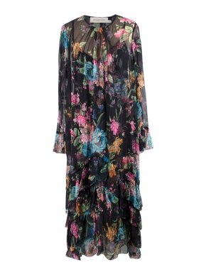 Zimmermann Zimmerman Ninety Six Chevron Frill Midi Dress