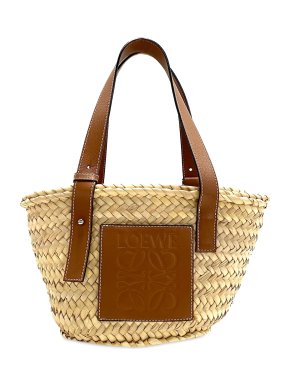 Loewe Small Raffia Basket Tote