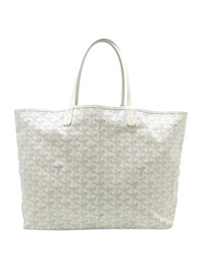 Goyard White Goyardine Saint Louis PM Tote Bag
