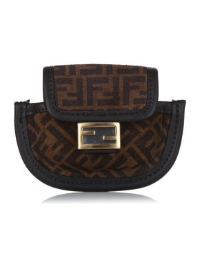 Fendi Zucca Pico Baguette Suede Airpod Holder