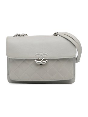 Chanel Grey Small CC Box Urban Companion Flap Bag