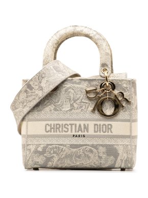 Dior Grey Medium Toile de Jouy Lady D-Lite
