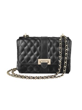 Aspinal Lottie Black Quilted Kaviar Bag