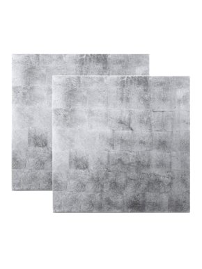 Posh Trading Company Set of 2 Silver Leaf Stormy Sky Placemats