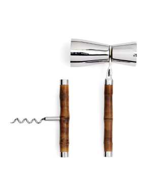Soho House Masen Stainless Steel and Bamboo Drink Set