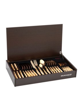 Bugatti Panther Gold & Ivory 24-Piece Cutlery Set