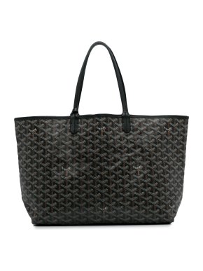 Goyard Black Goyardine Saint Louis PM Tote Bag
