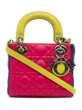 Tricolor Mini Lambskin Cannage Lady Dior