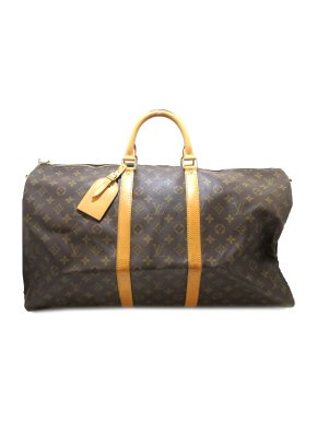 Louis Vuitton Coated Canvas Monogram Keepall Bandouliere 55