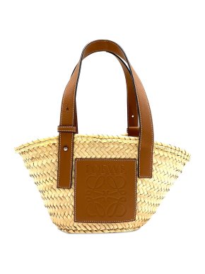 Loewe Small Raffia Basket Tote